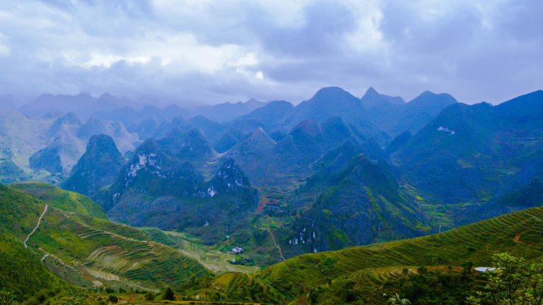 Layered karst mountains of the Ha Giang Loop - Rose Travel